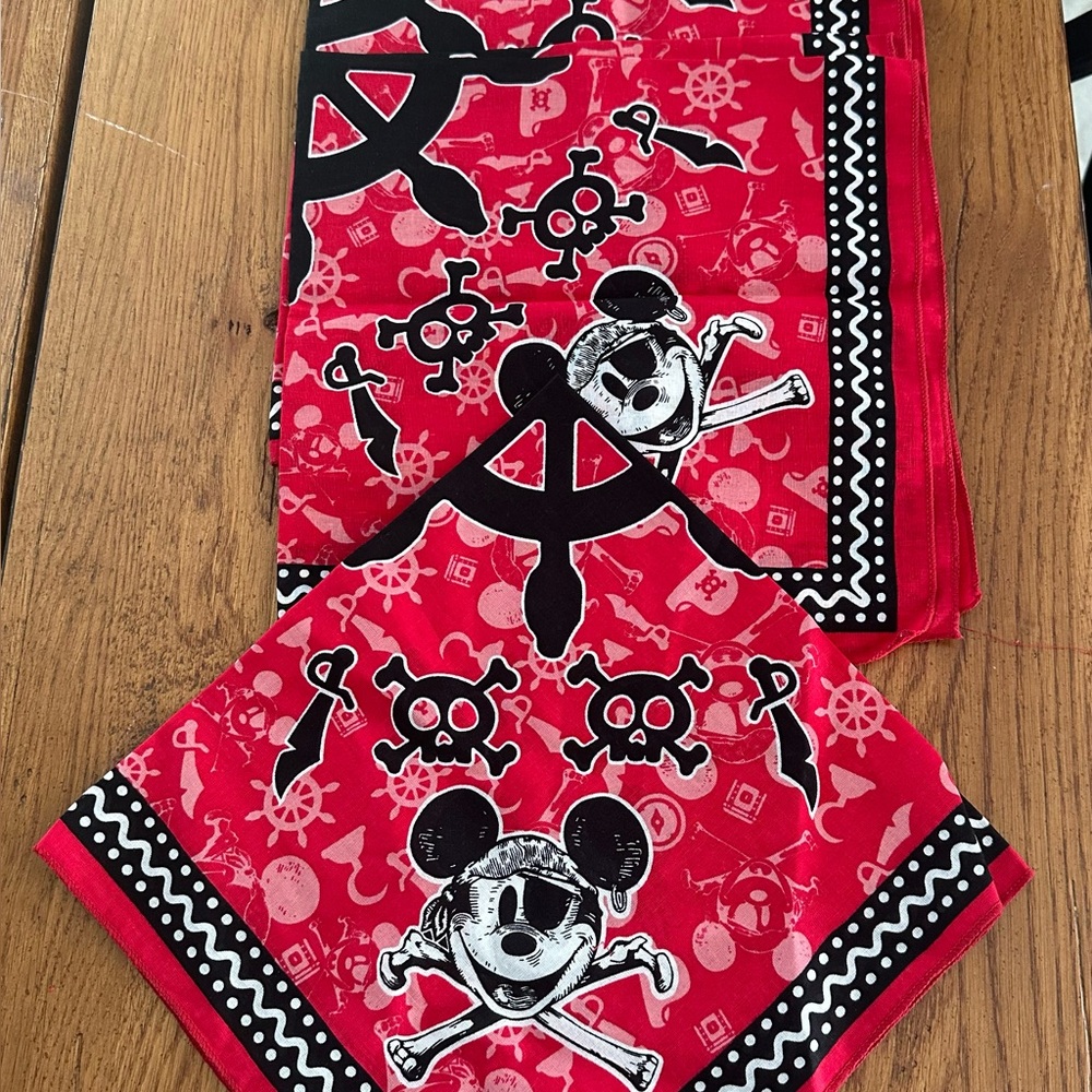 Disney Cruise Line Pirate Mickey Bandana (Set of 4 bandanas)
New